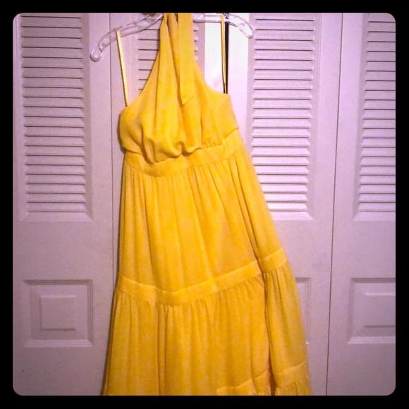 Bright yellow, halter sundress, 12p - Picture 1 of 1